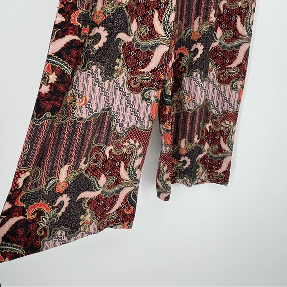 Myth Wide Leg Pullon Pants Made in Italy Colorful Hippy Bohemian Elastic Size 6 - Picture 6 of 7